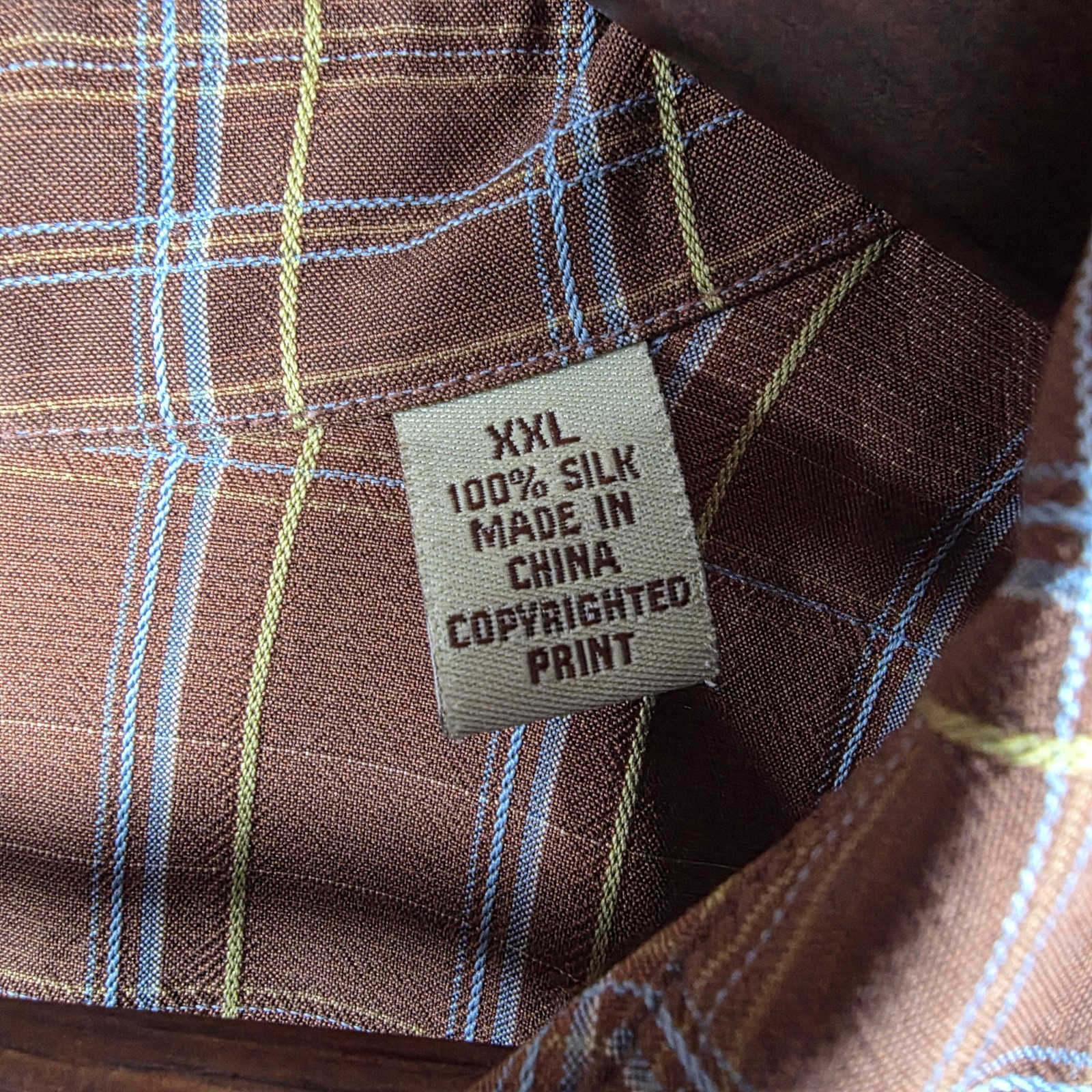 Vintage Tommy Bahama 100% Silk Aloha Shirt Mens XXL Brown Hawaiian Pineapple 90s