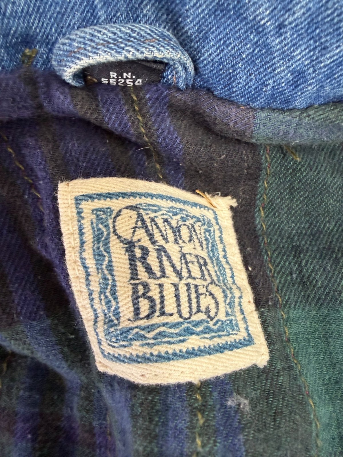 Vintage Canyon River Blues Denim Vest Mens Medium M Flannel Lined Sleeveless
