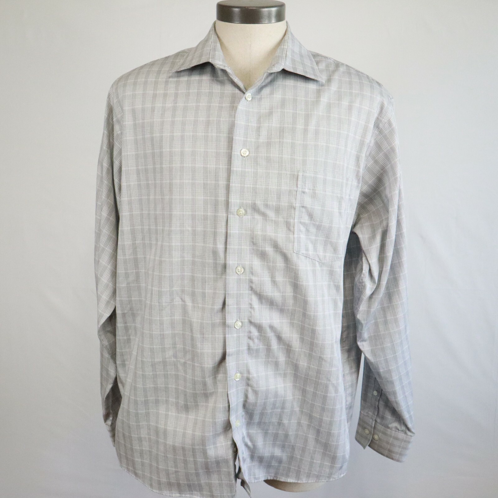 Kenneth Cole Reaction Shirt Mens XL 17-17.5 36/37 Regular Fit Button Long Sleeve
