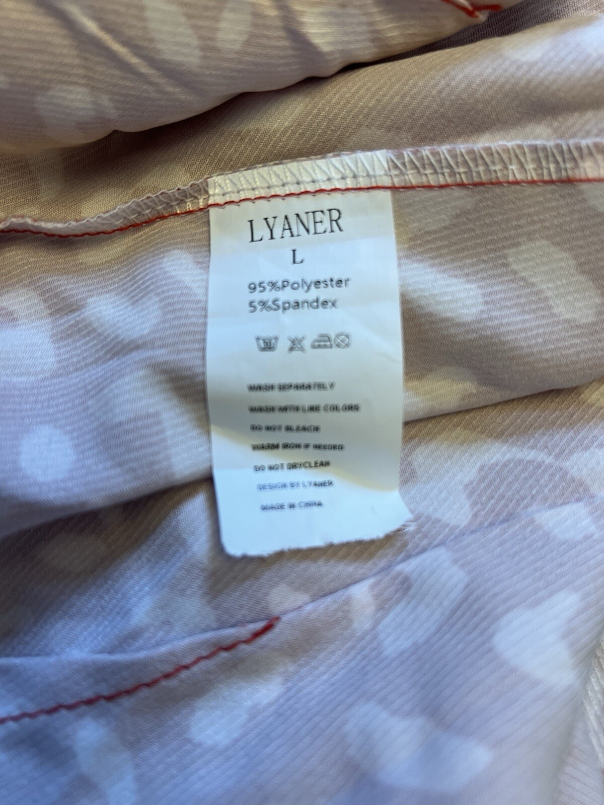 Lyaner Red Animal Print Patterned Satin Midi Skirt With Slit On Side, Size L