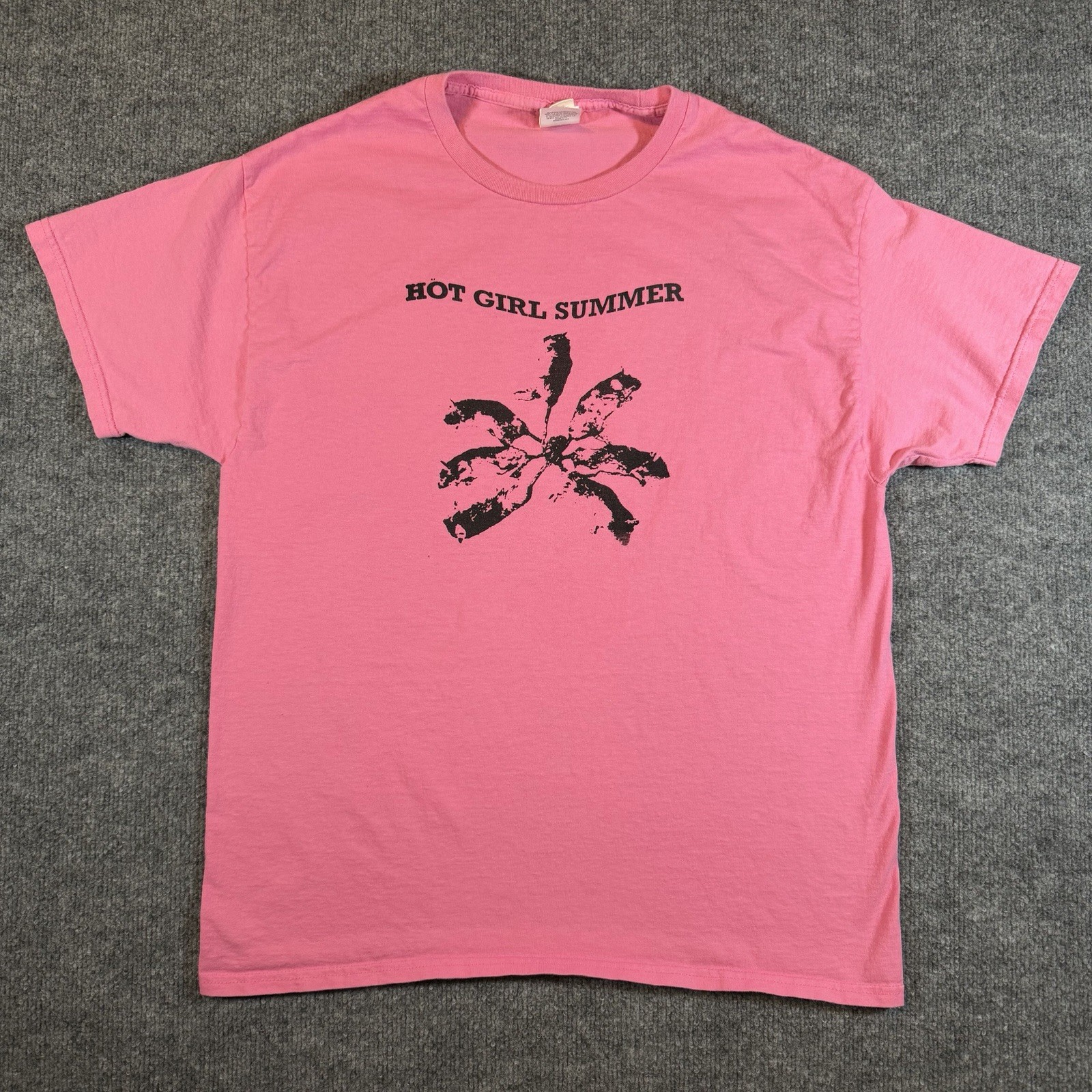 Rat King Hot Girl Summer Pink L Screen Printed 100% Cotton T-Shirt