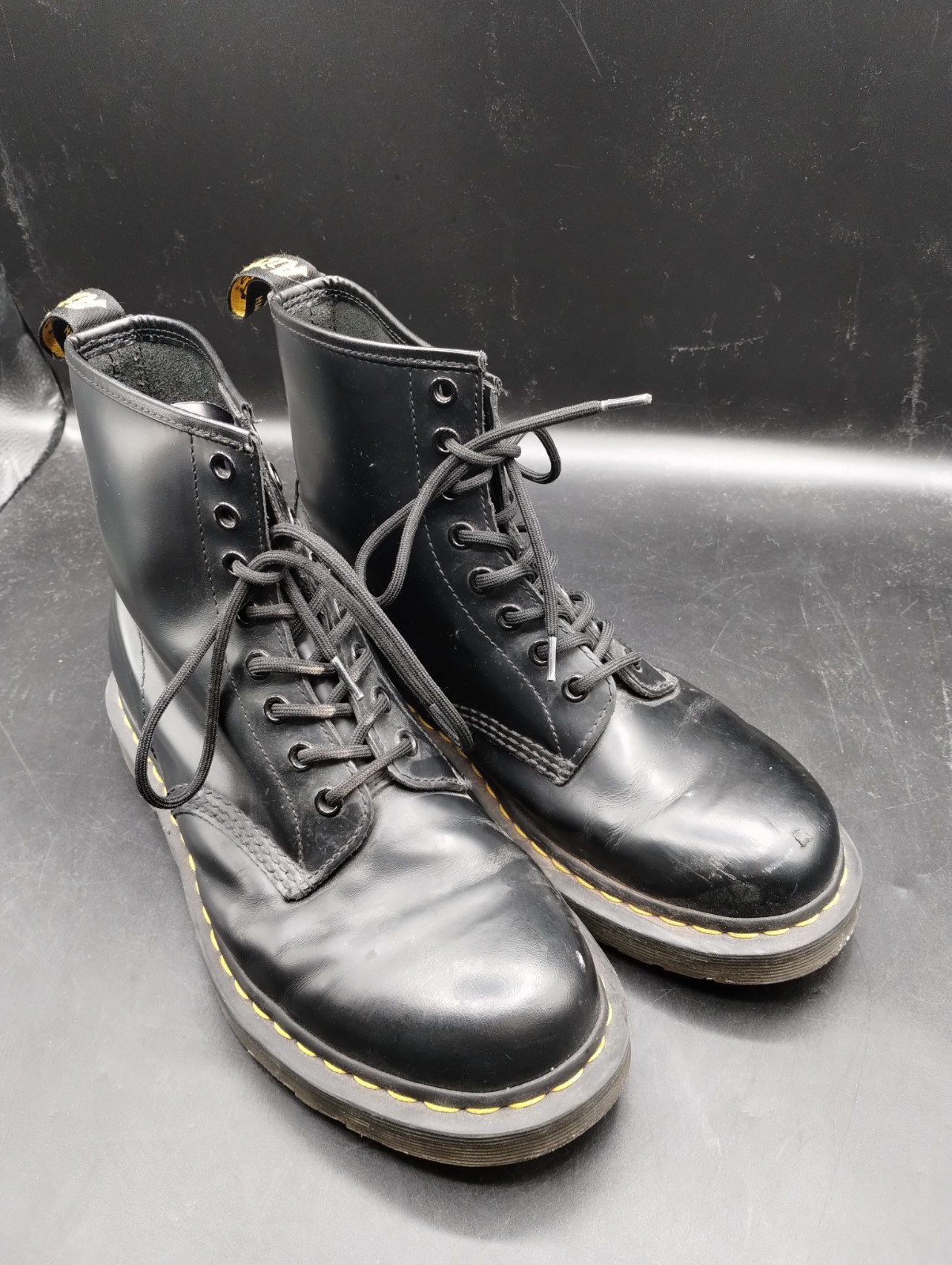 Dr Marten Boots 1460 11822 Black Leather 8 Eye Lace Up Boots Women’s 9 Mens 8