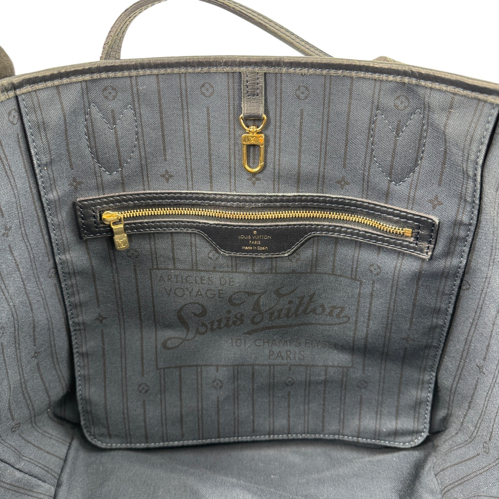 LOUIS VUITTON Neverfull MM Monogram Idylle Canvas Navy Shoulder Tote Bag M40514