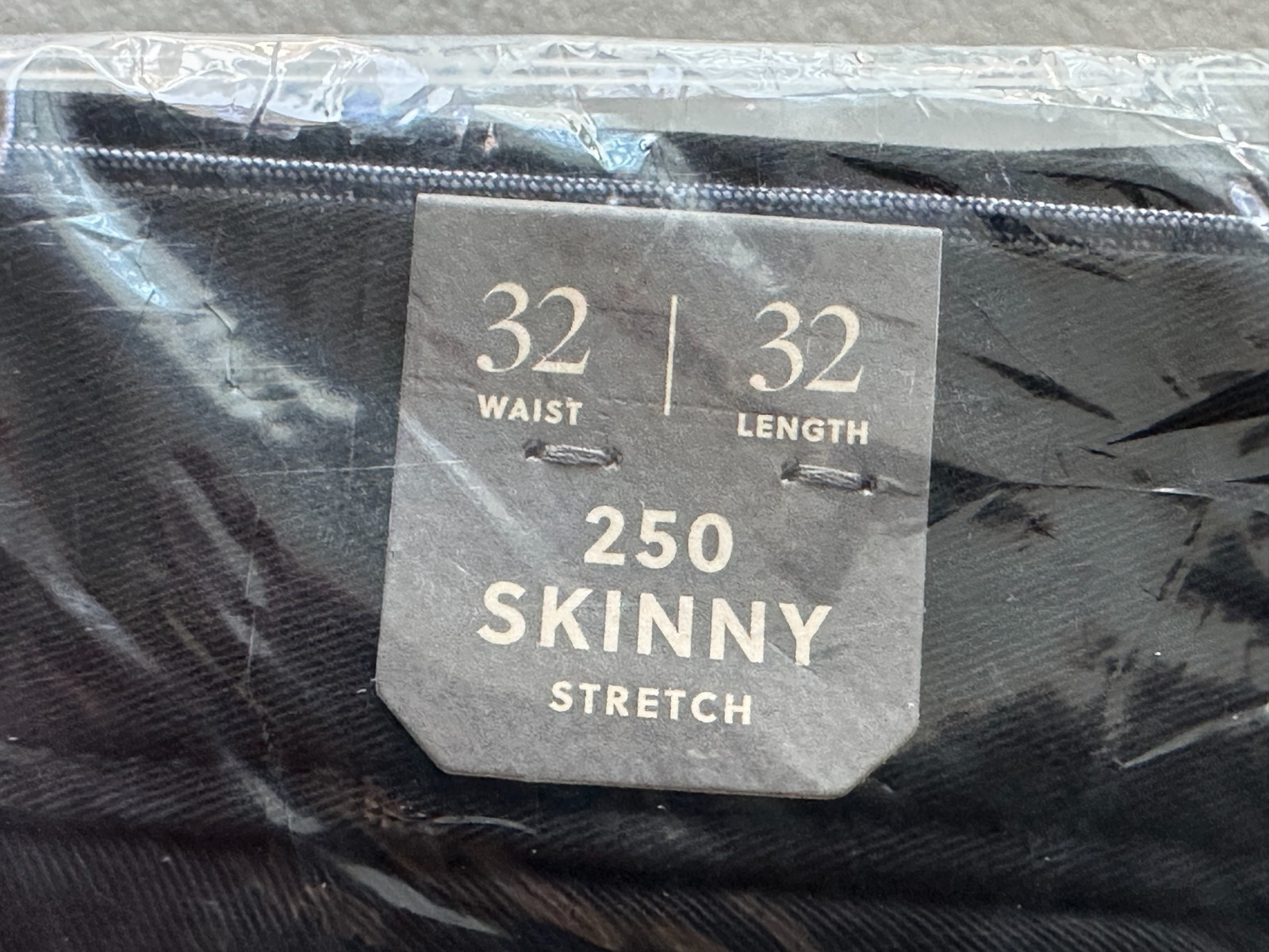 J CREW 250 SKINNY FIT PANT IN STRETCH CHINO BLACK MENS 32×32 NWT NEW SEALED $98