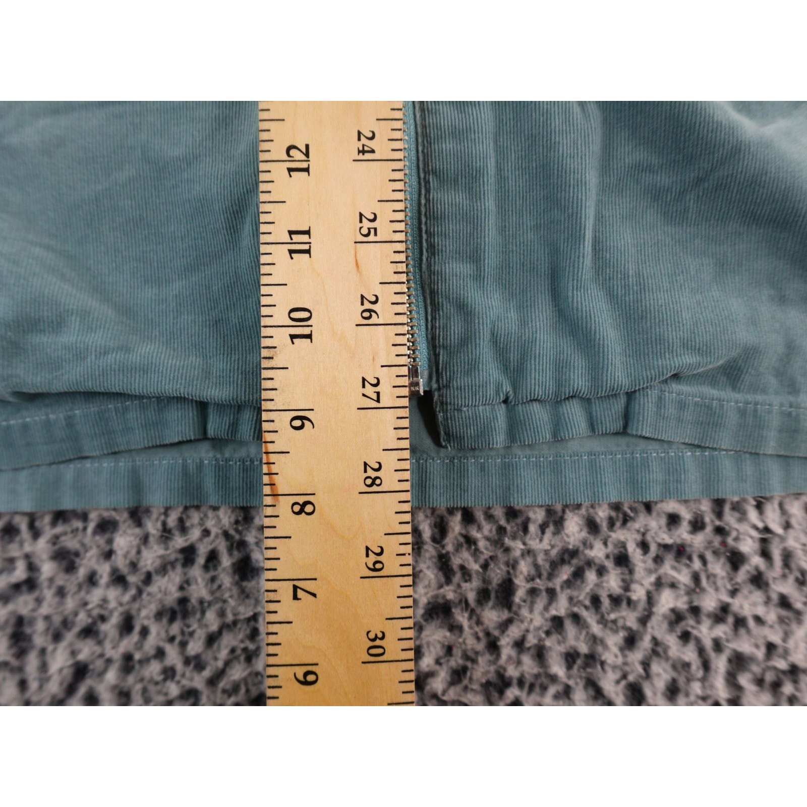 FTC Original Garments Corduroy Zip Up Shirt Jacket Teal Mens Medium