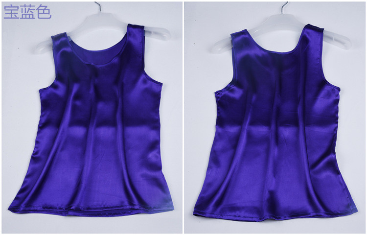 Women’s 100% Pure Silk Classical Tank Top Camisole Sleeveless Vest Shirt Colors