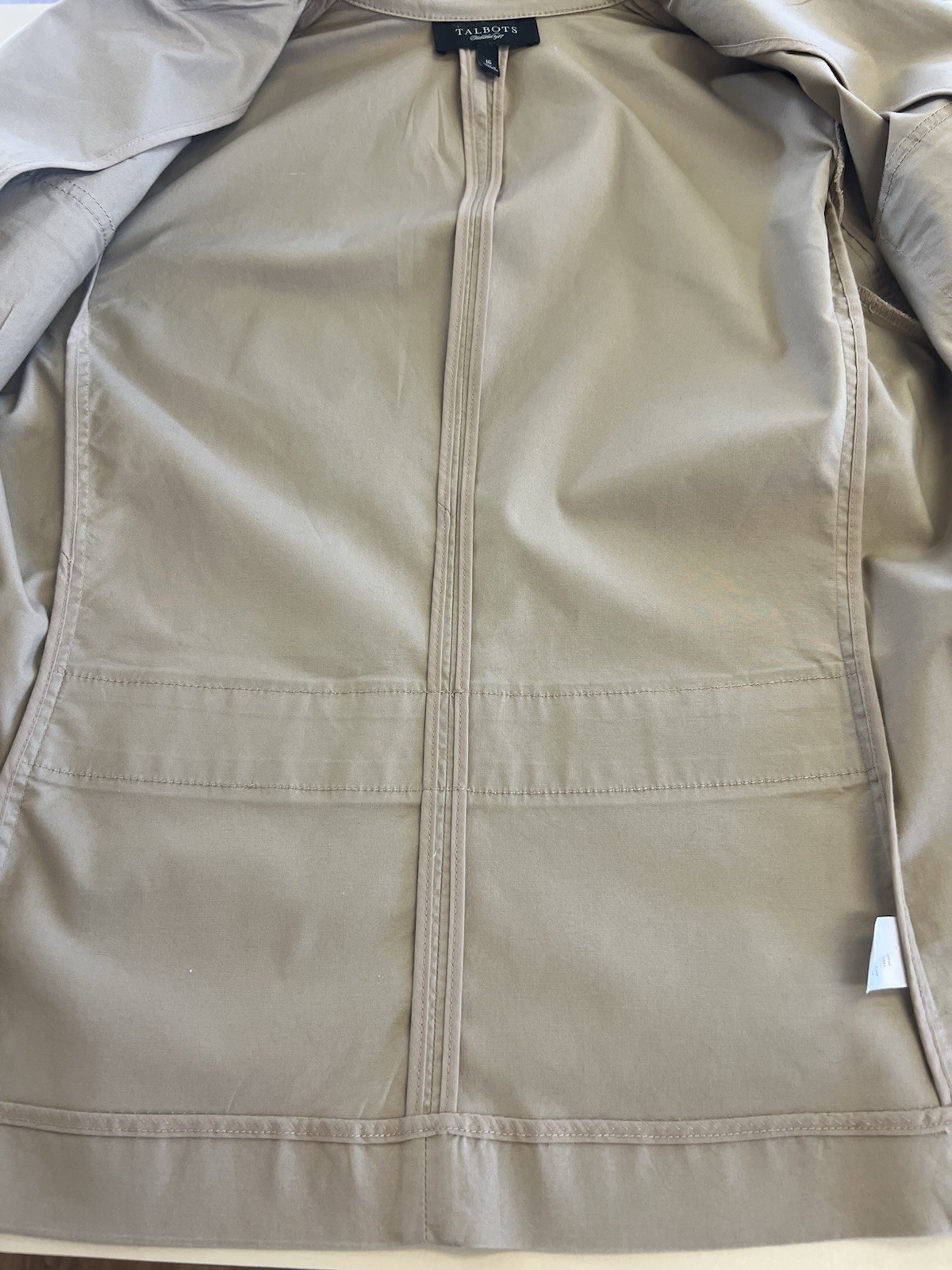 Talbots safari jacket womens size 16 in tan