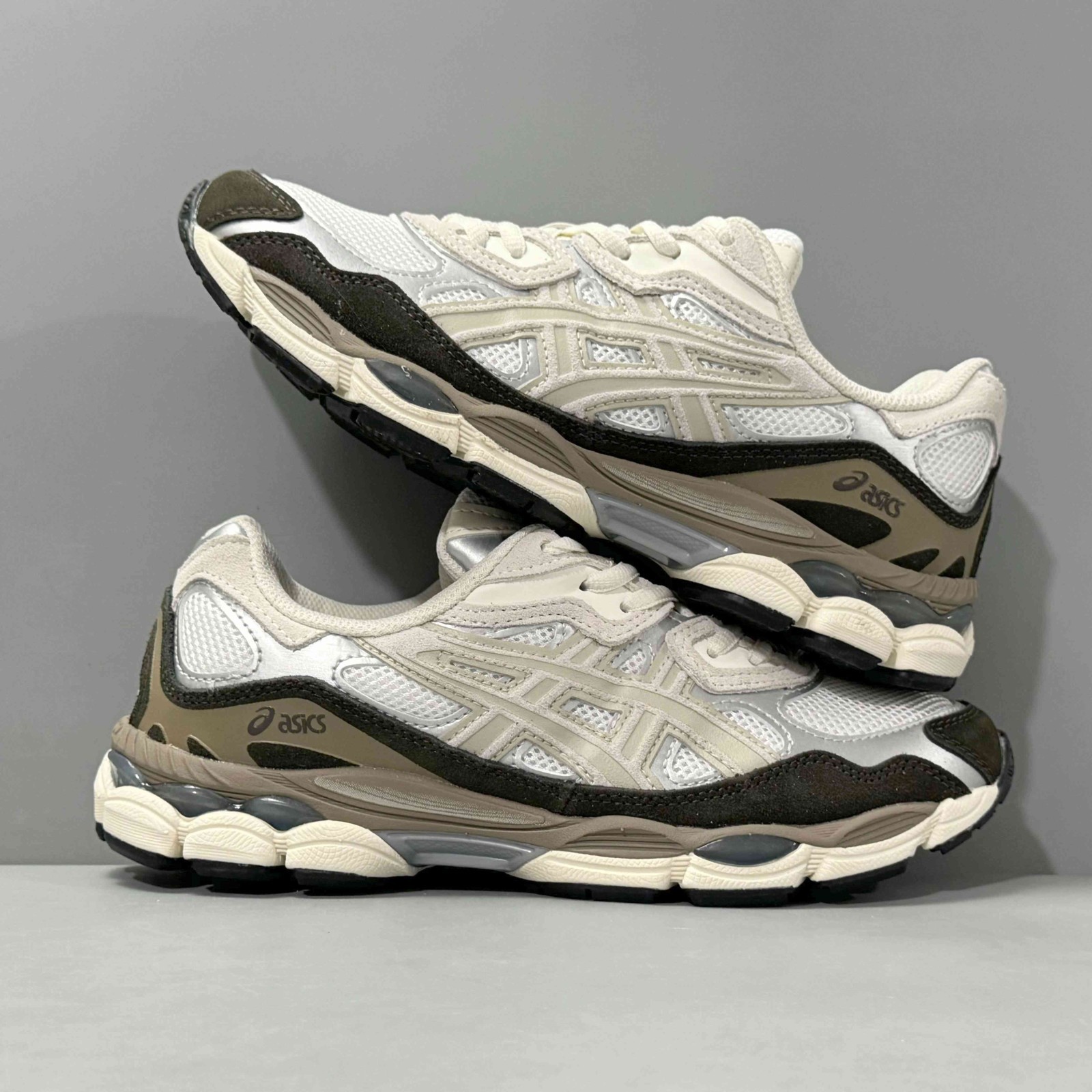Asics Gel-NYC 1203A383-103 Beige Cream Brown Grey White Blue Ivory White Men’s S