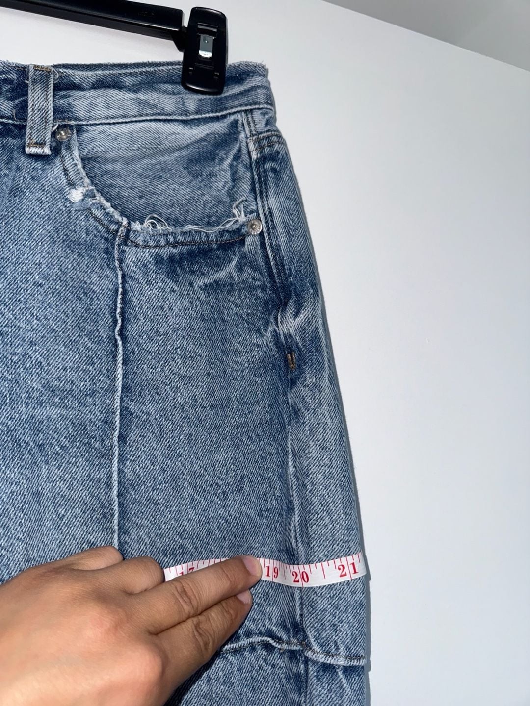 Pistola Size 28 High Rise Patchwork Straight Leg Jeans