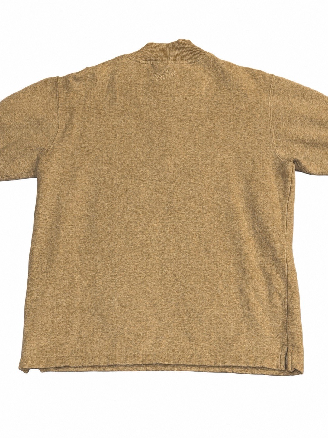 Woolrich Men’s Beige 1/4 Zip Mock Neck Knit Pullover Sweater Solid M