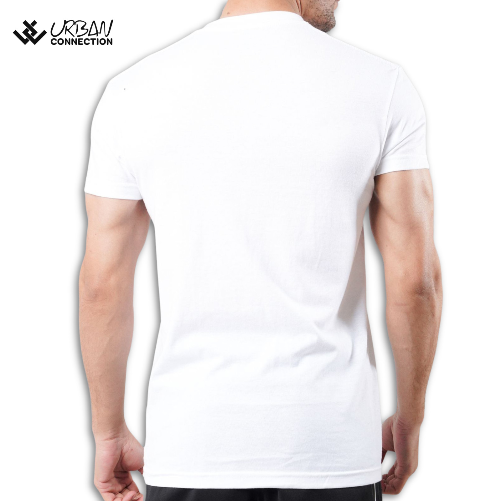 Men’s White V-Neck T-Shirt | Urban Connection | Small-6XL | Pack of 6 Shirts