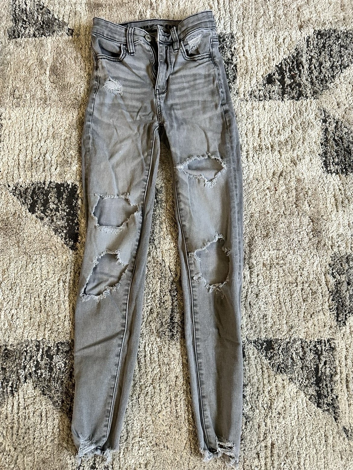 American Eagle Outfitters Next Level Stretch Skinny Jeans 000 Blue Gray bundle