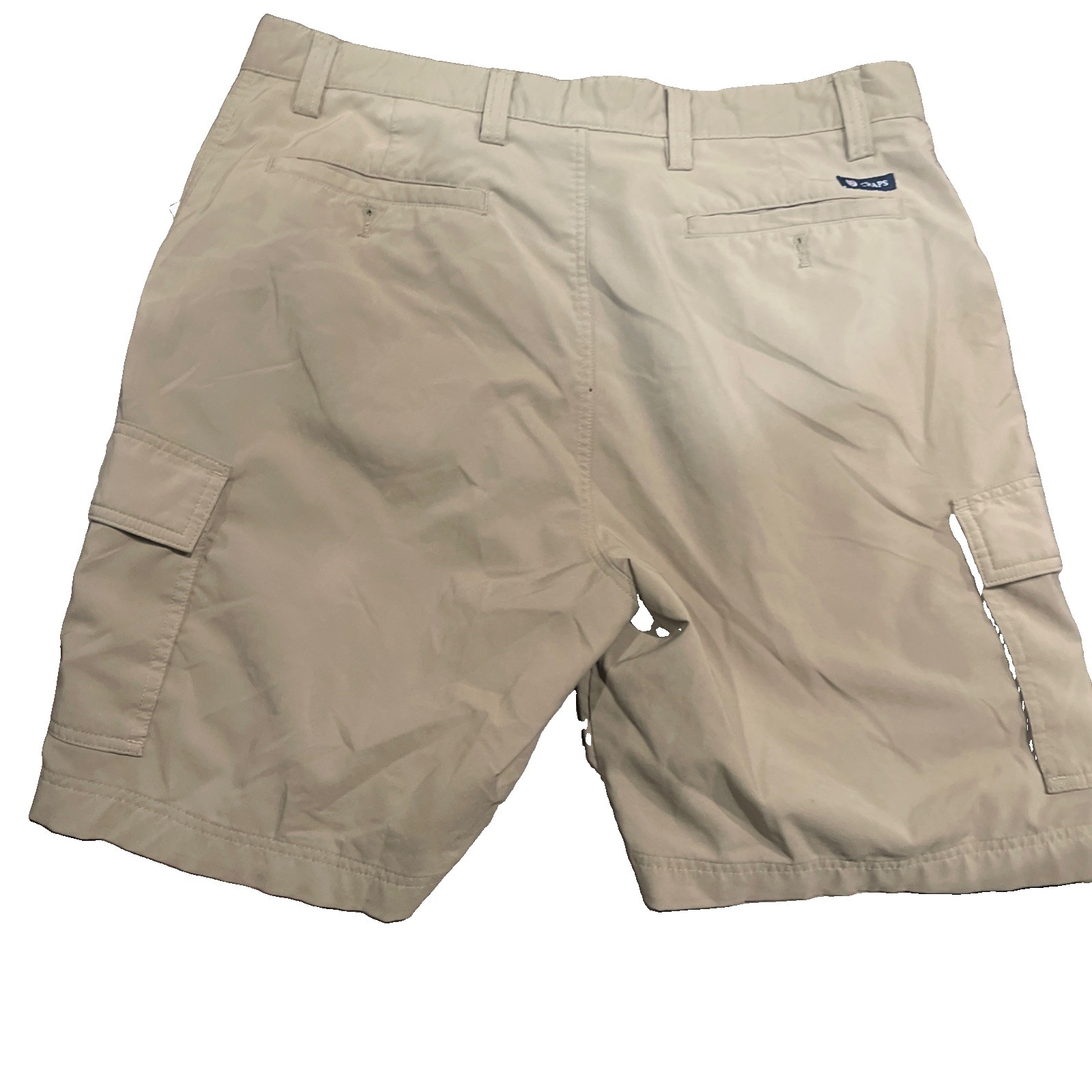 Chaps Men’s Cargo Shorts Size 36 Khaki Beige Flat Front Casual