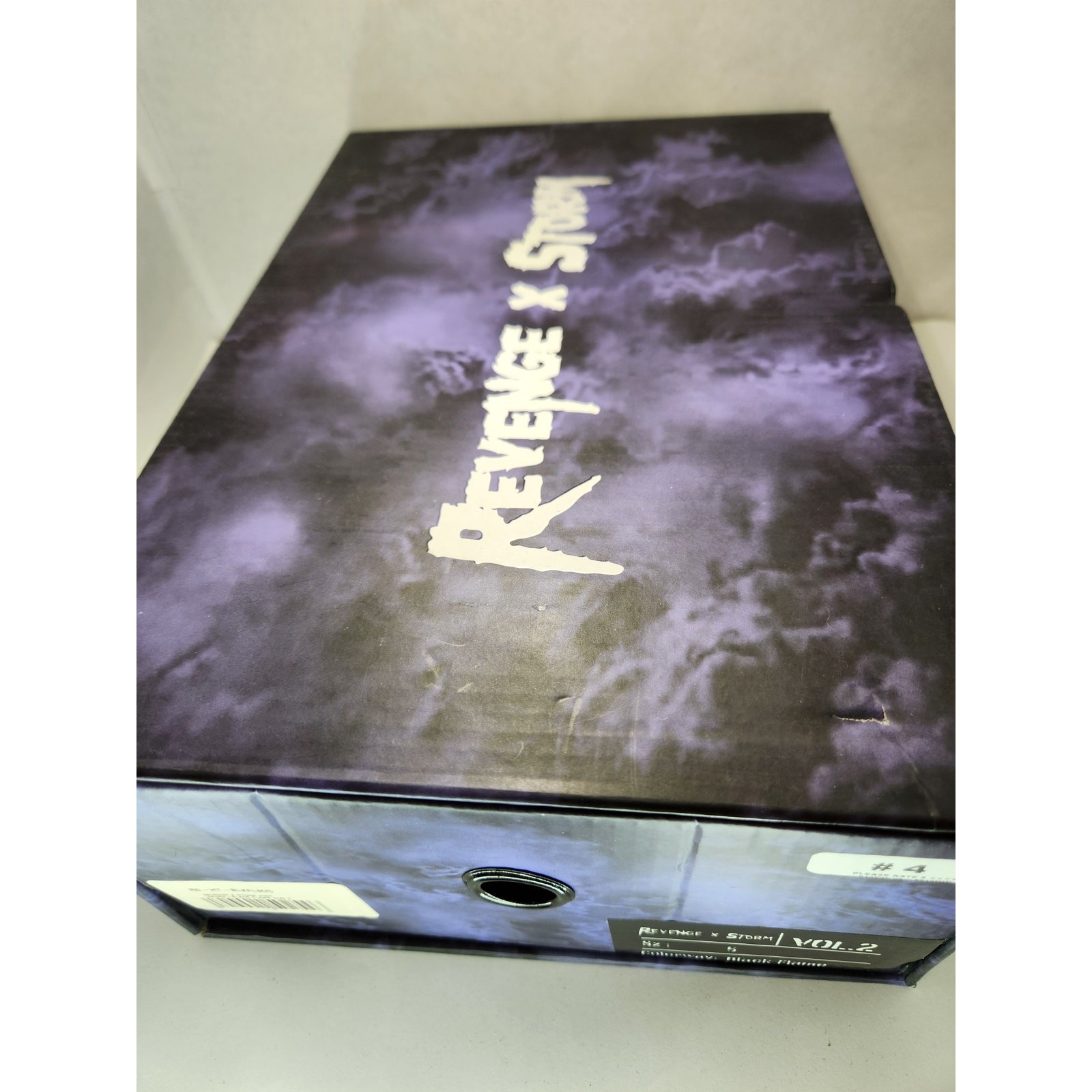 Revenge X Storm Vol. 2 Black Flame Sneakers – Size 5 Limited Edition Streetwear