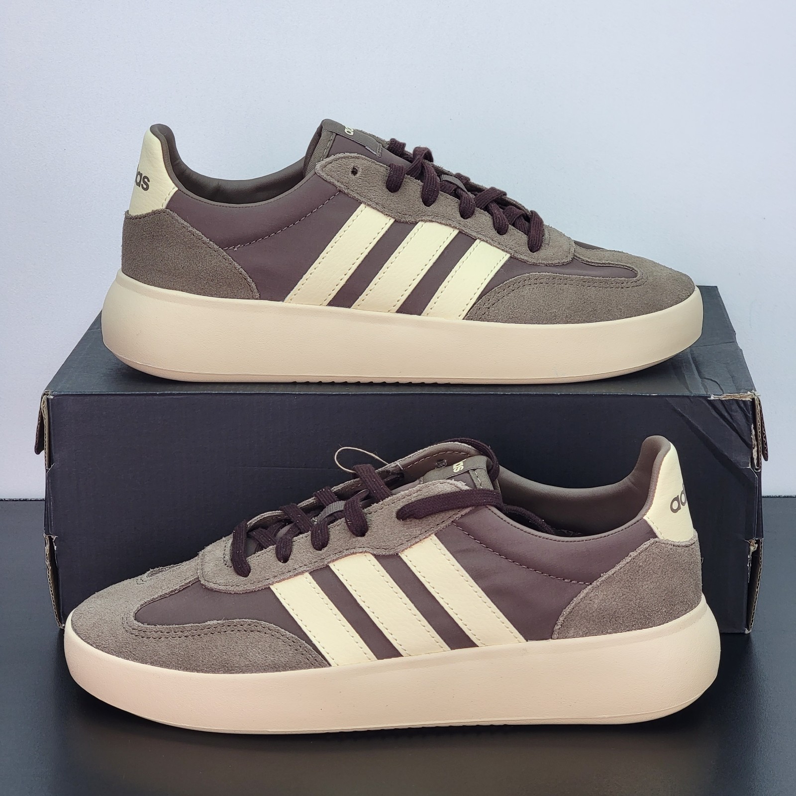 Adidas Barreda Men’s Size 7.5 Athletic Shoes Brown Footwear Casual Sneakers