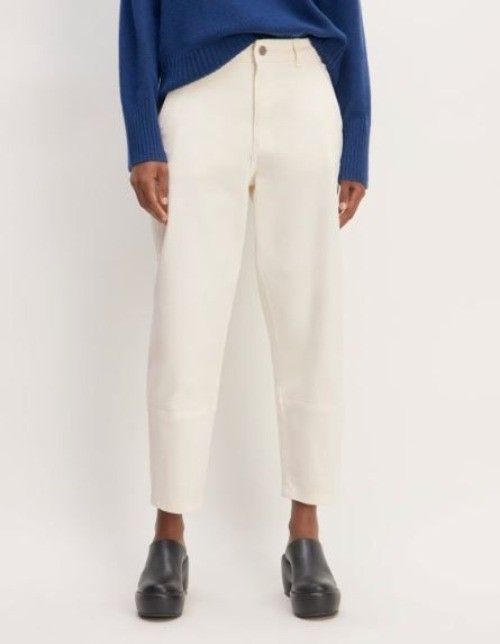 Everlane The Utility Barrel Pant Bone Size 4R NWT