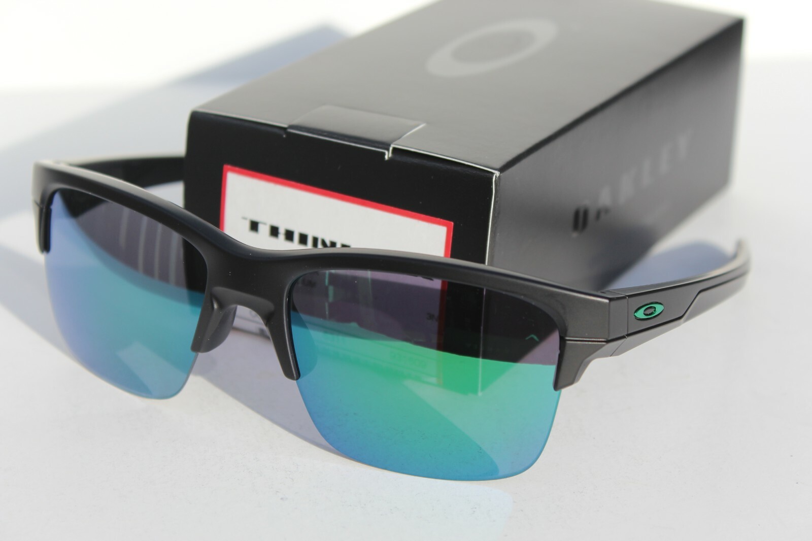 OAKLEY Thinlink Sunglasses Matte Black/Jade Green Iridium OO9316-09 NEW