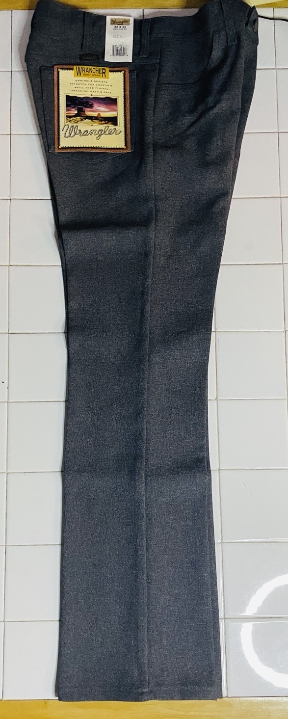 NWT Men’s Wrangler® Wrancher Heather Gray 82HG Polyester Pants Multi Size