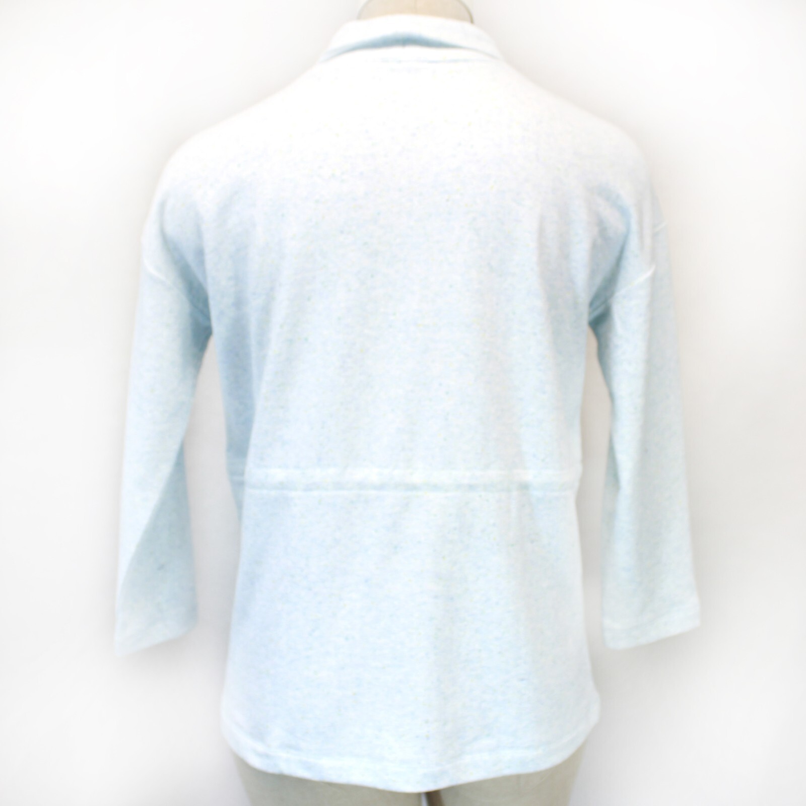 TALBOTS Plus Light Blue Cowl Neck French Terry Pullover TOP SWEATSHIRT 1X