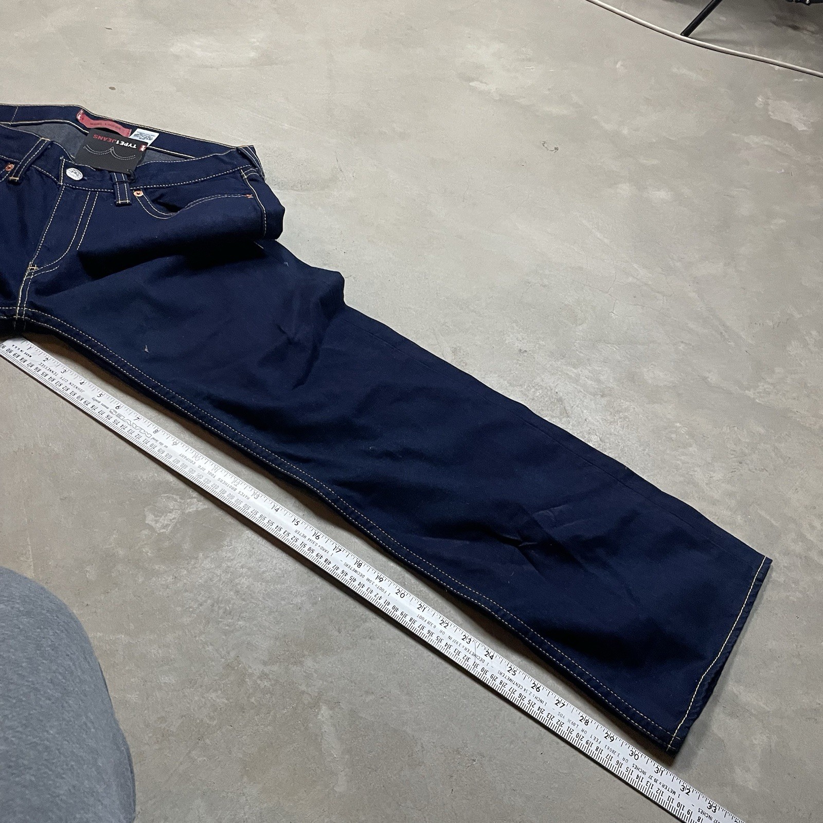 Levis Type 1 Jeans Vintage Y2K Wide Leg Baggy Real Loose Skater 34×32 Fits 36×31