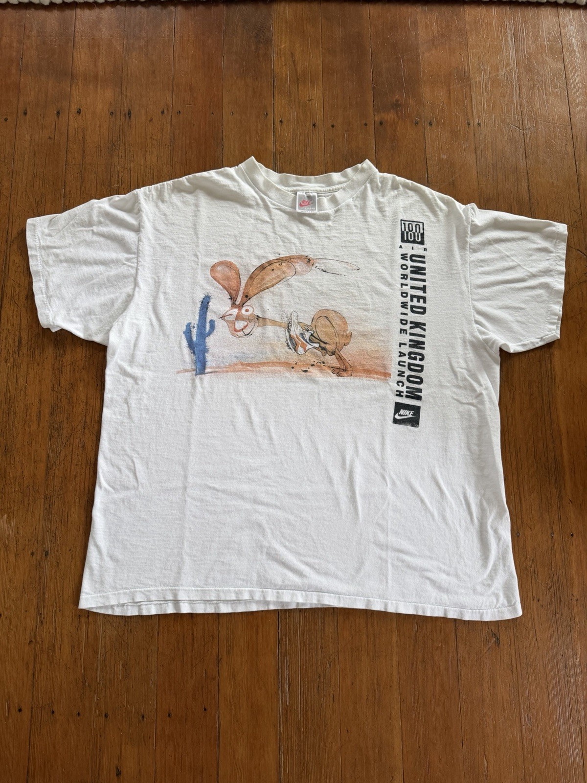 Vintage Nike Ralph Steadman Grey Tag T Shirt 90’s Air Max 180 Promo Very Rare L