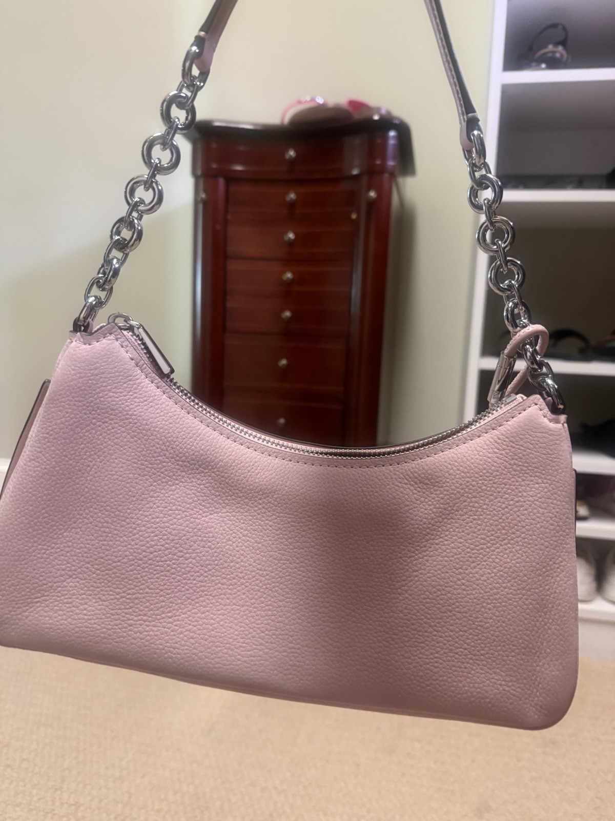 Michael Kors Nolita Medium Nubuck Chain Pochette