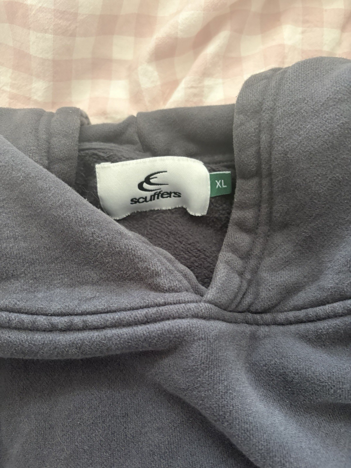 Scuffers XL dark grey hoodie zebra print letters