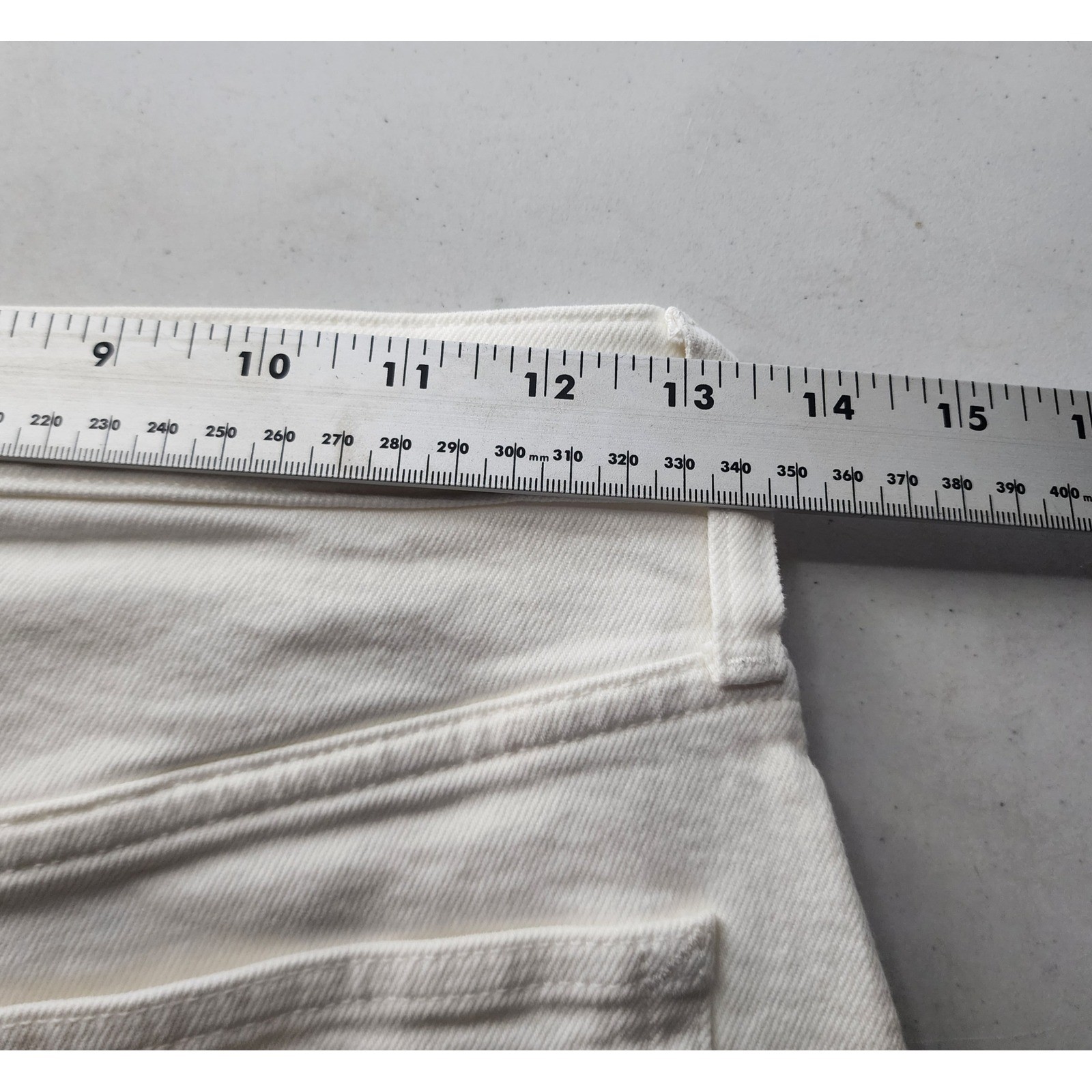 J.Crew Jeans Womens Size 25 Petite White Wide Leg Denim Trouser Patch Pocket 25P