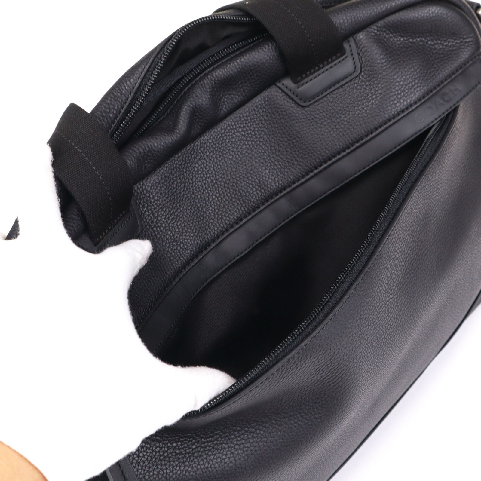 Coach Camden Leather Zip Top Briefcase 70927 Black