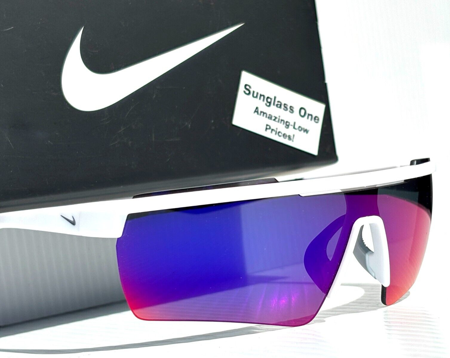 Nike WINDSHIELD ELITE 20 White Navy Frame Field Tint Sunglass CW1167 103