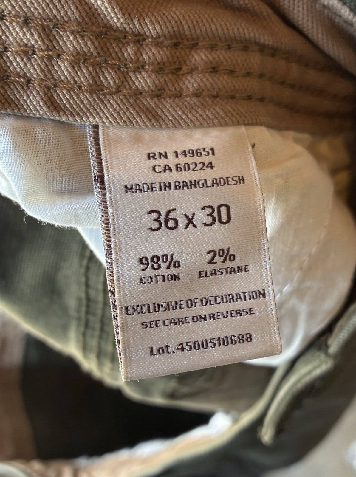 legendary outfitters mens stretch canvas pants 36×30