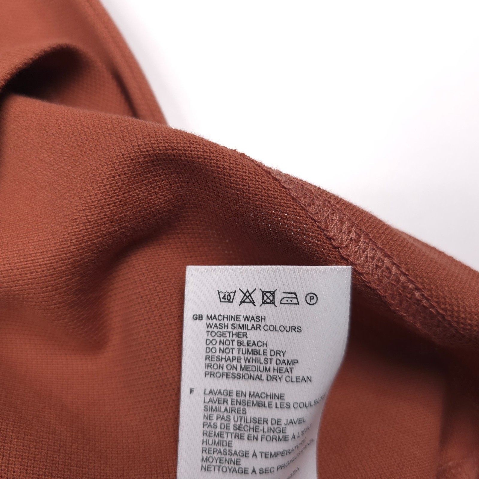 Fred Perry M3600 Twin Tipped Pique Polo Shirt Mens Medium Slim Fit Cinnamon