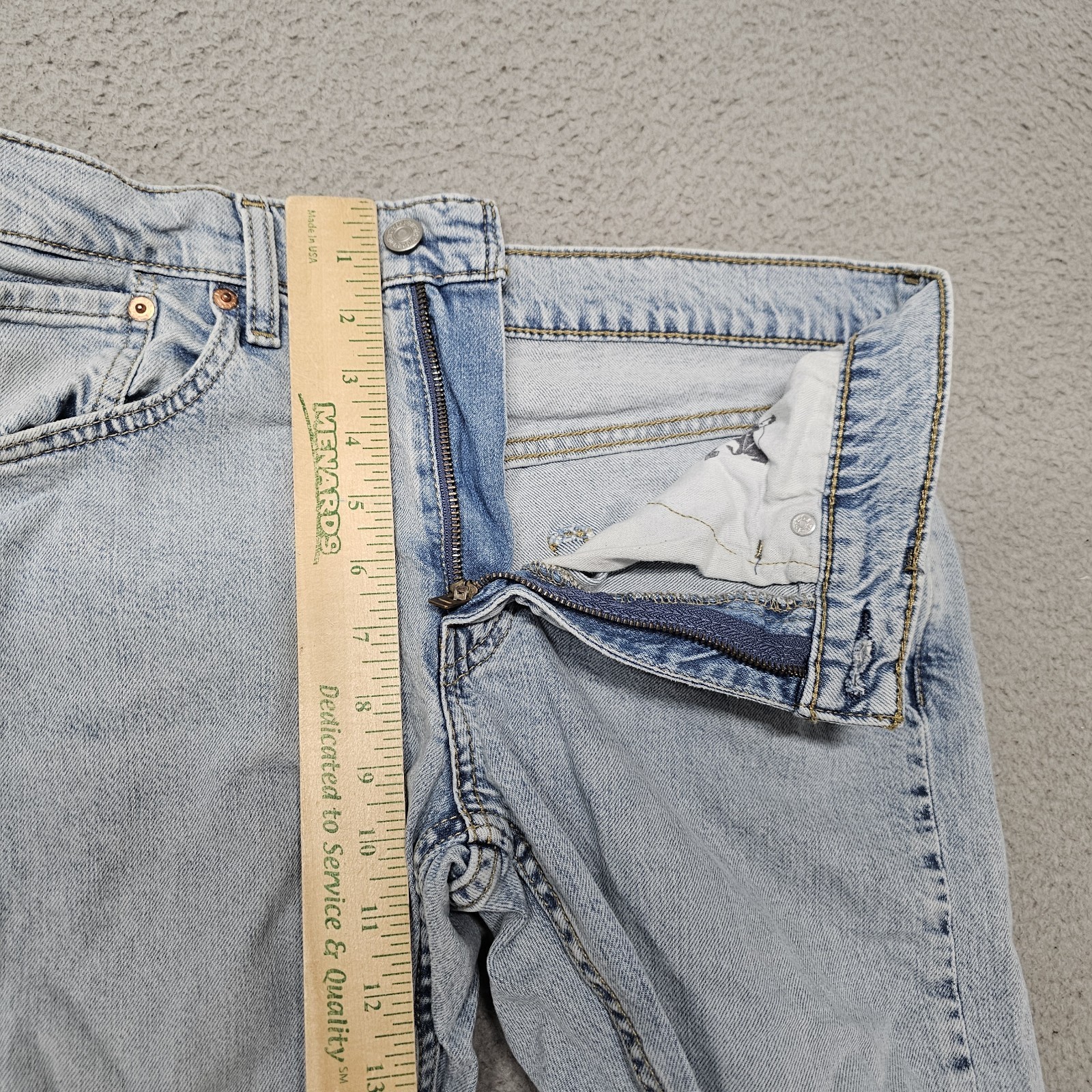 Levi’s 527 Slim Bootcut Jeans Men 32×34 (Fits 32X32) Stretch Light Blue Wash