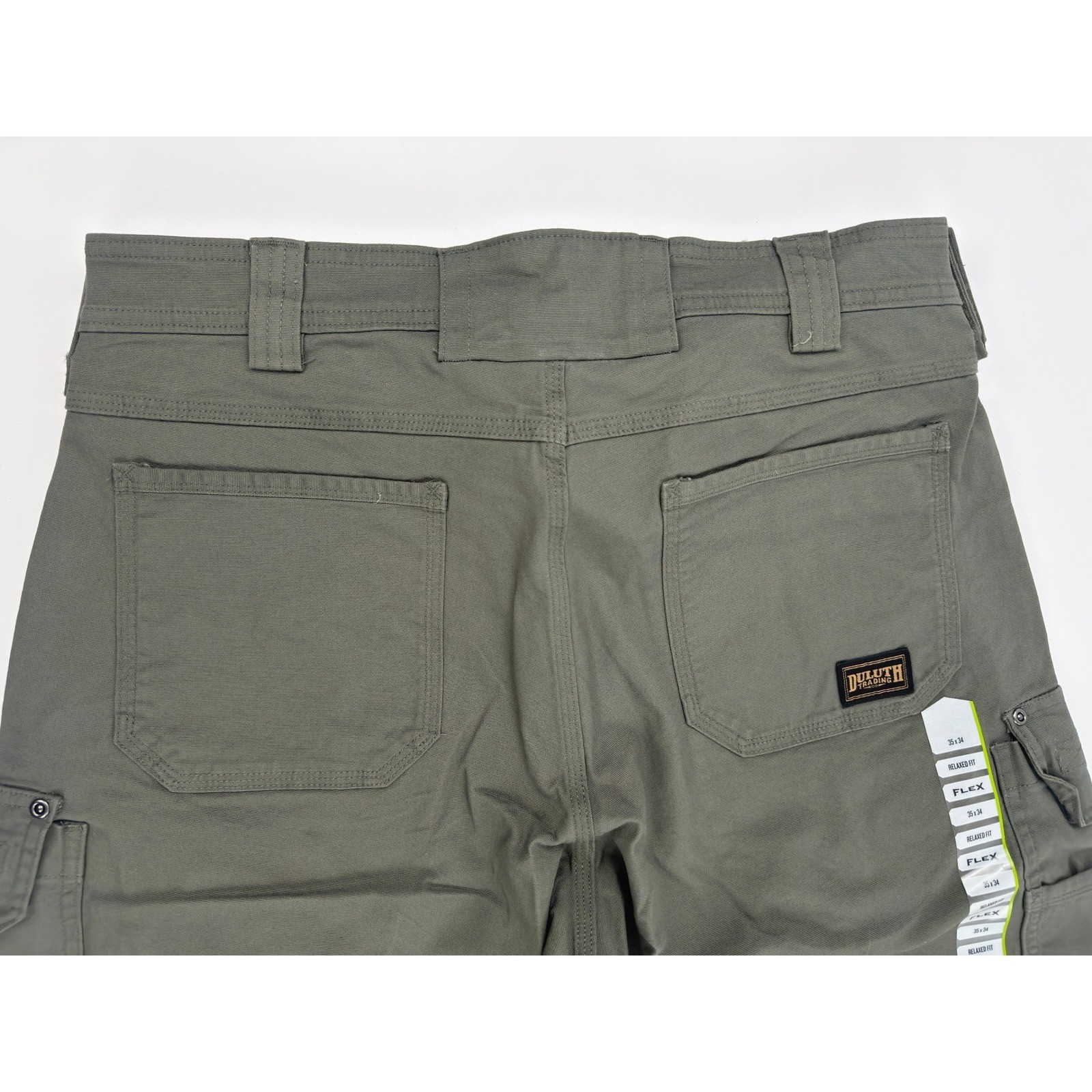 Duluth Trading Co Fire Hose Ultimate Cargo Pants Relaxed Fit Gunmetal Grey 35×34