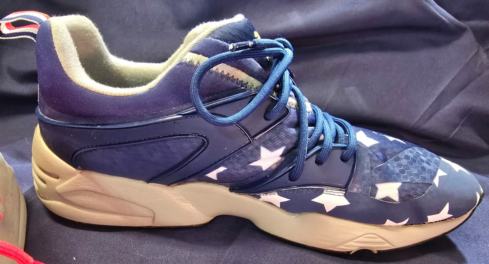 Puma Blaze Of Glory Red White Blue USA America Star Sneaker 362096-01 Mens Sz 10