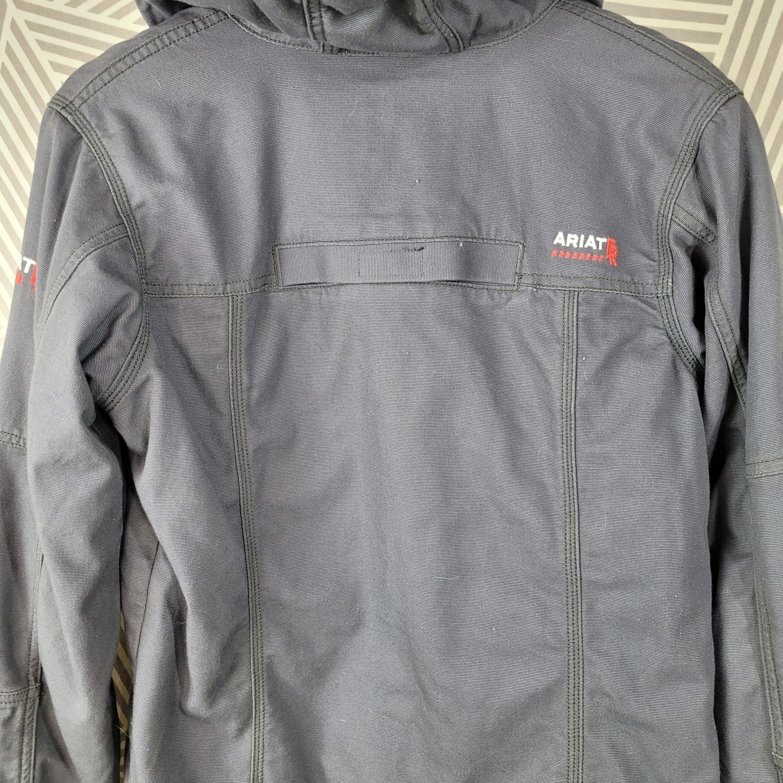 Ariat FR Work Jacket Men Medium Gray Heavy Canvas Cat 4 2112 Lined Workwear