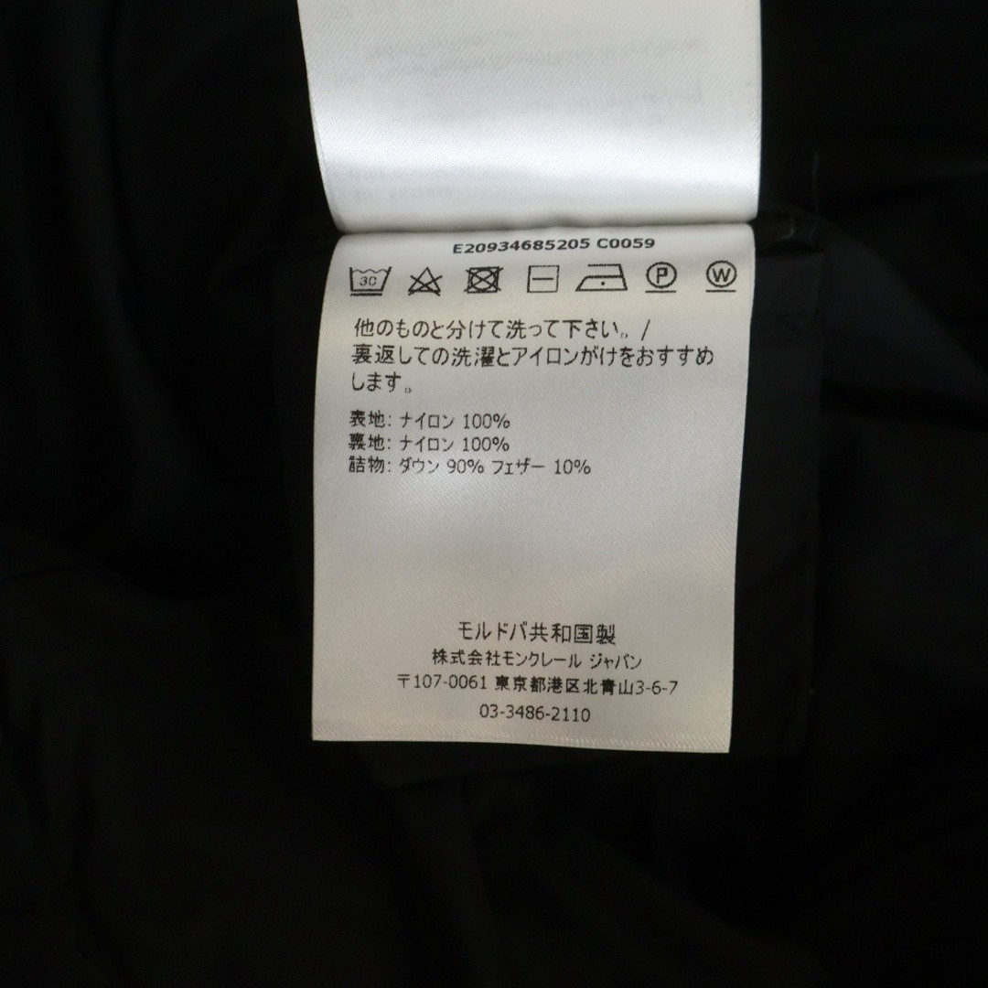 MONCLER MIRIEL Down Jacket Black #1 E20934685205 C0059 Used bc4cb60729db01d651f3