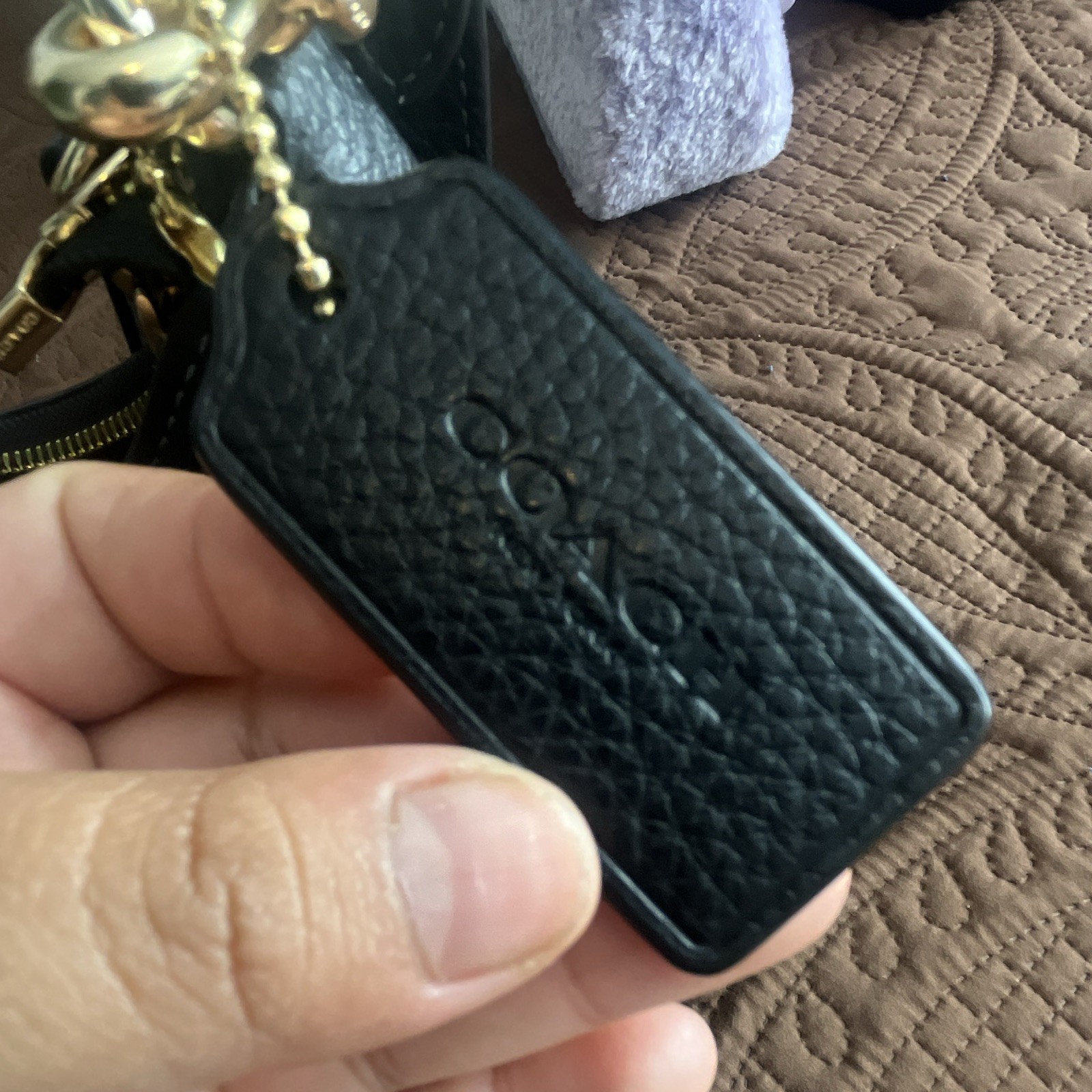 Coach Teri Black Pebbled Leather Hobo Shoulder Bag