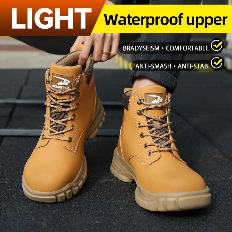 Men work life waterproof shoes new steel toe shoe Indestructible Protective Boot