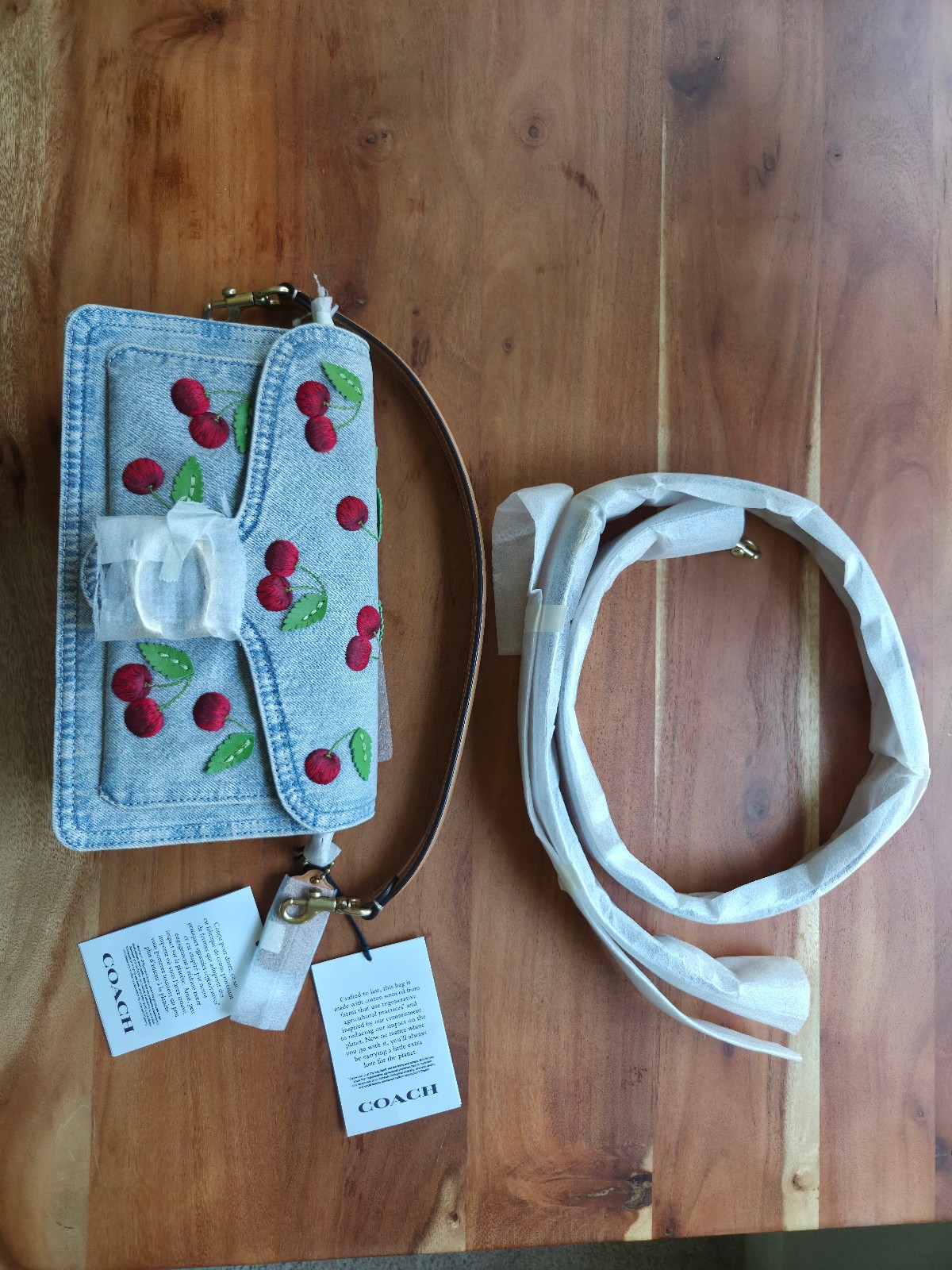Coach Tabby Shoulder Bag 26 With Cherry Embroidery