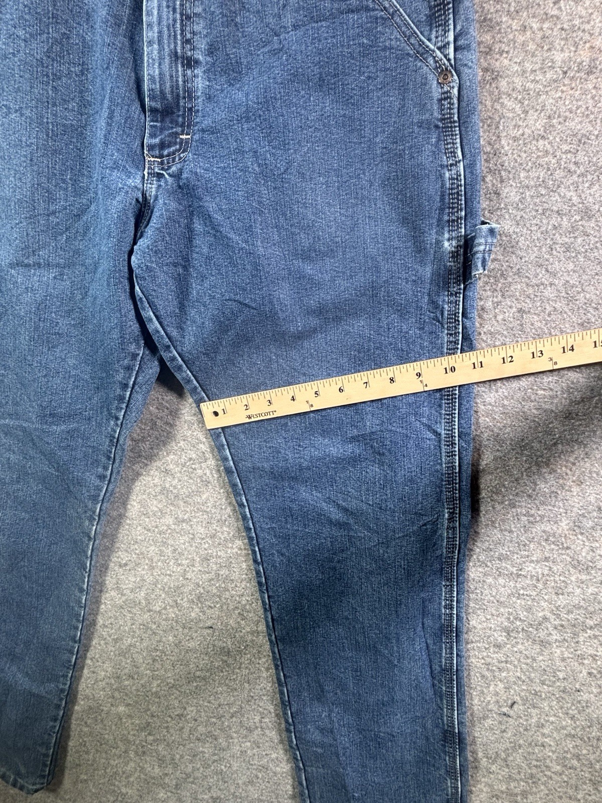 Wrangler Carpenter Jeans Men’s 32×32 Medium Wash Blue Denim Straight Leg