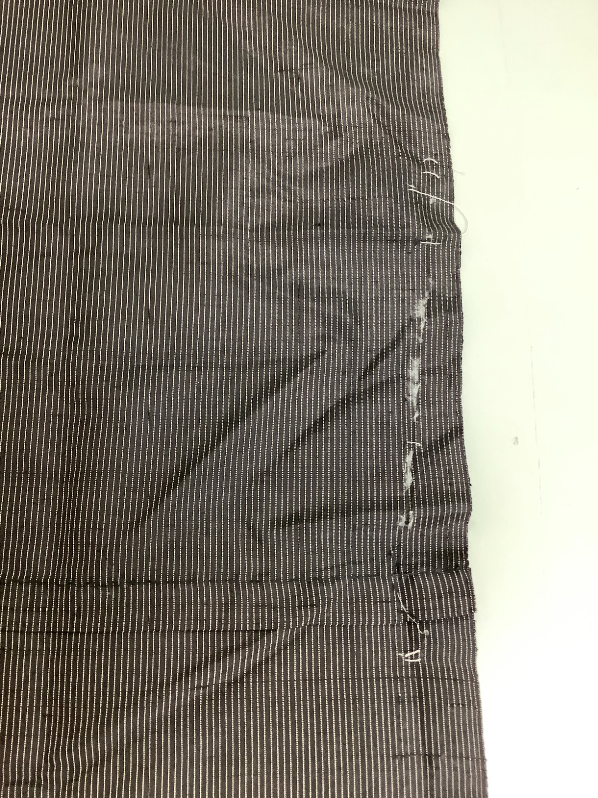 Japanese Vintage Kimono Fabric cloth Boro pure silk black scrub dirt 52.7×7.4in