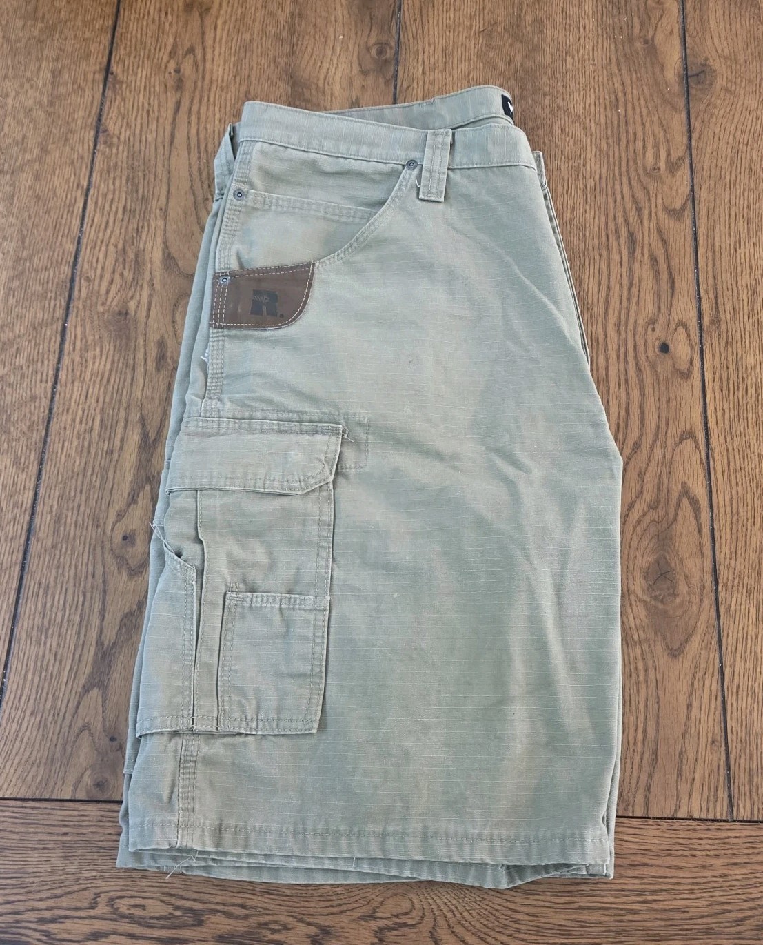 Wrangler Riggs Workwear Men’s Green Ripstop Cargo Shorts 3W360BR