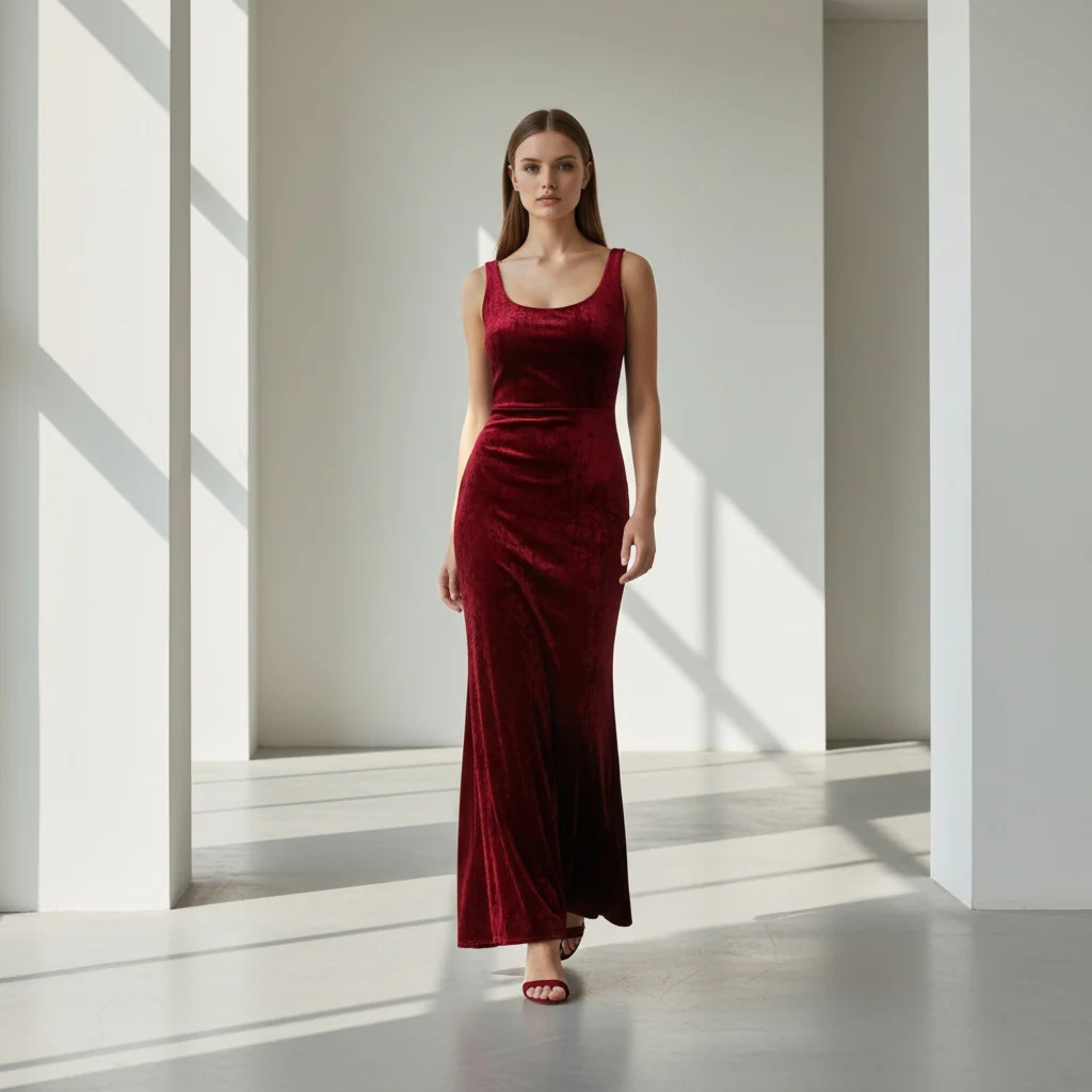 Velvet Vixen: The Berry Divine Evening Gown
