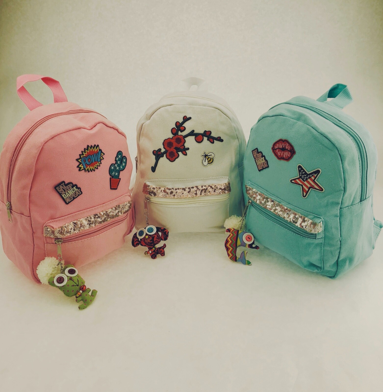 New Mini Backpack (3.5″ W x 8″ L x 11″ H) Handmade, Music Festival, Birthday, P4