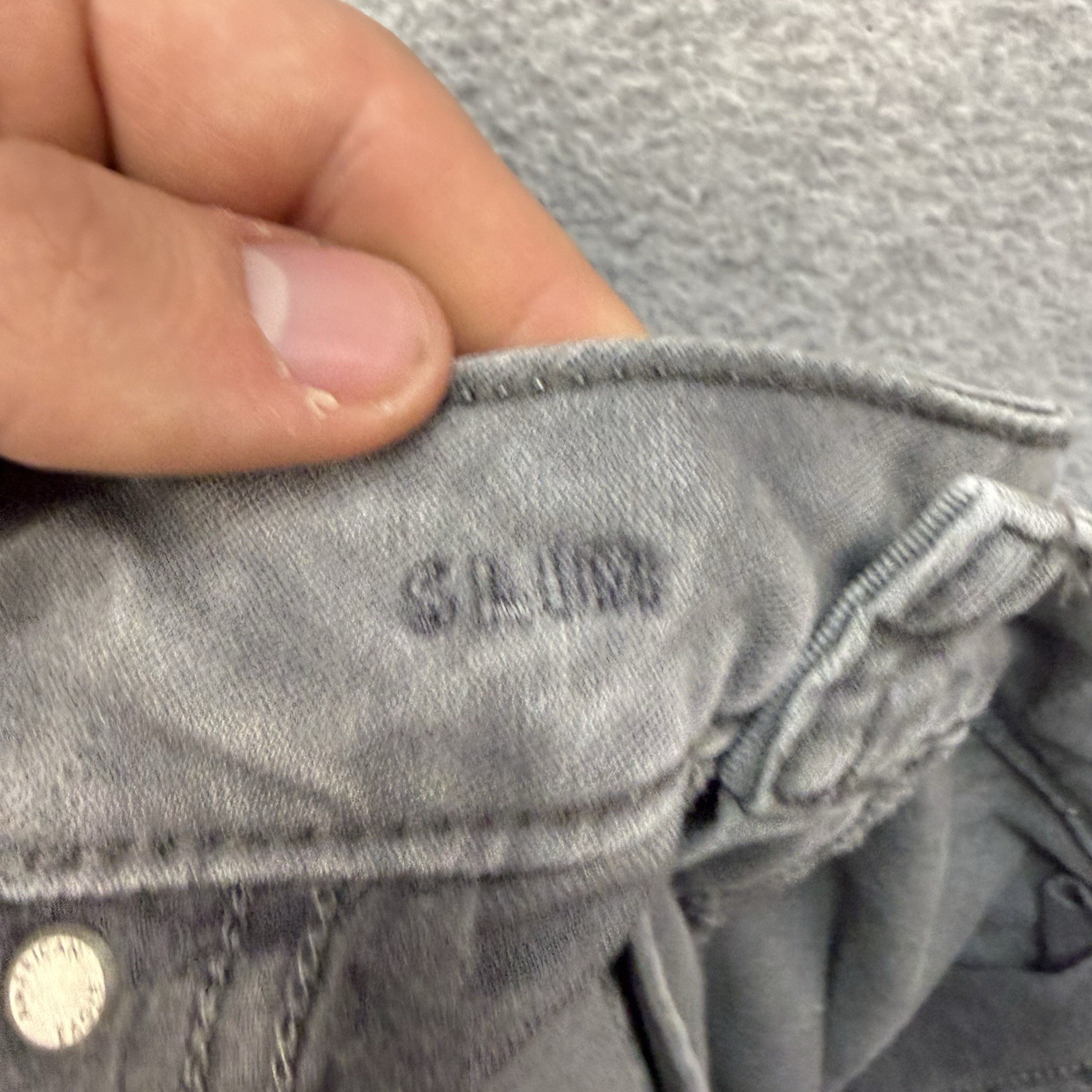 American Eagle Next Level Flex Slim Fit Jeans Mens 34×30 Gray Denim Stretch