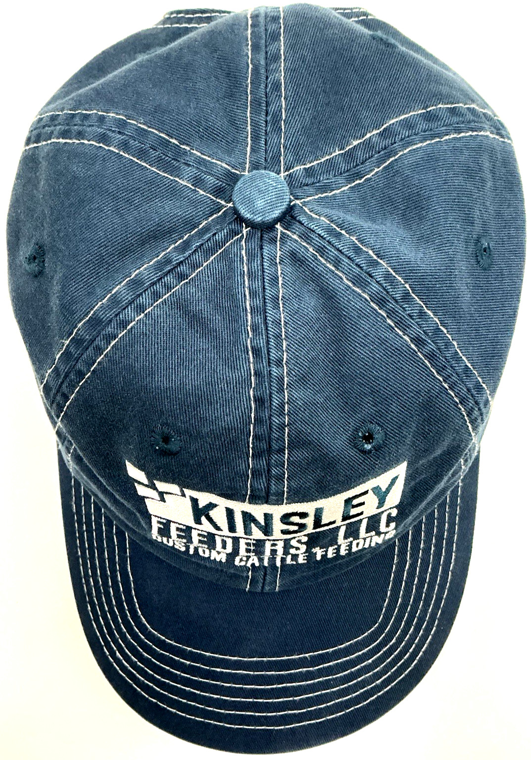 J.F. Beaver Adjustable Strapback Dad Hat Cap Kinsley Feeders Blue Cattle Farming