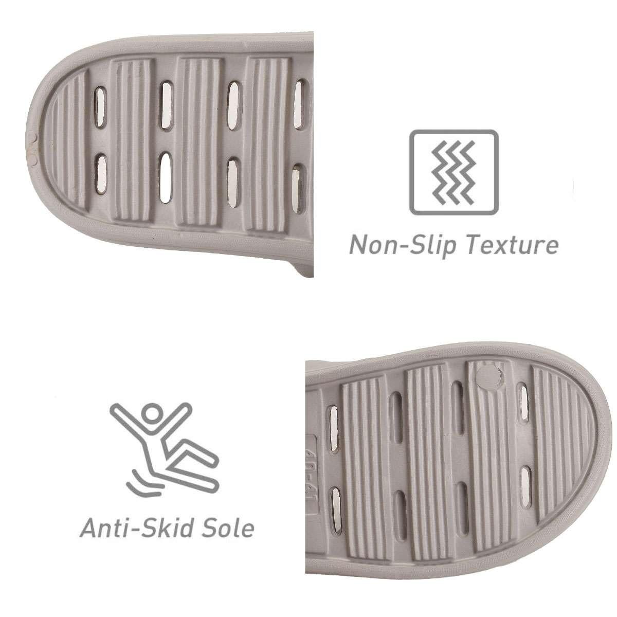 Womens Mens Soft Slippers Bath Shower Non-Slip Bathroom Sandals Outdoor Shoes