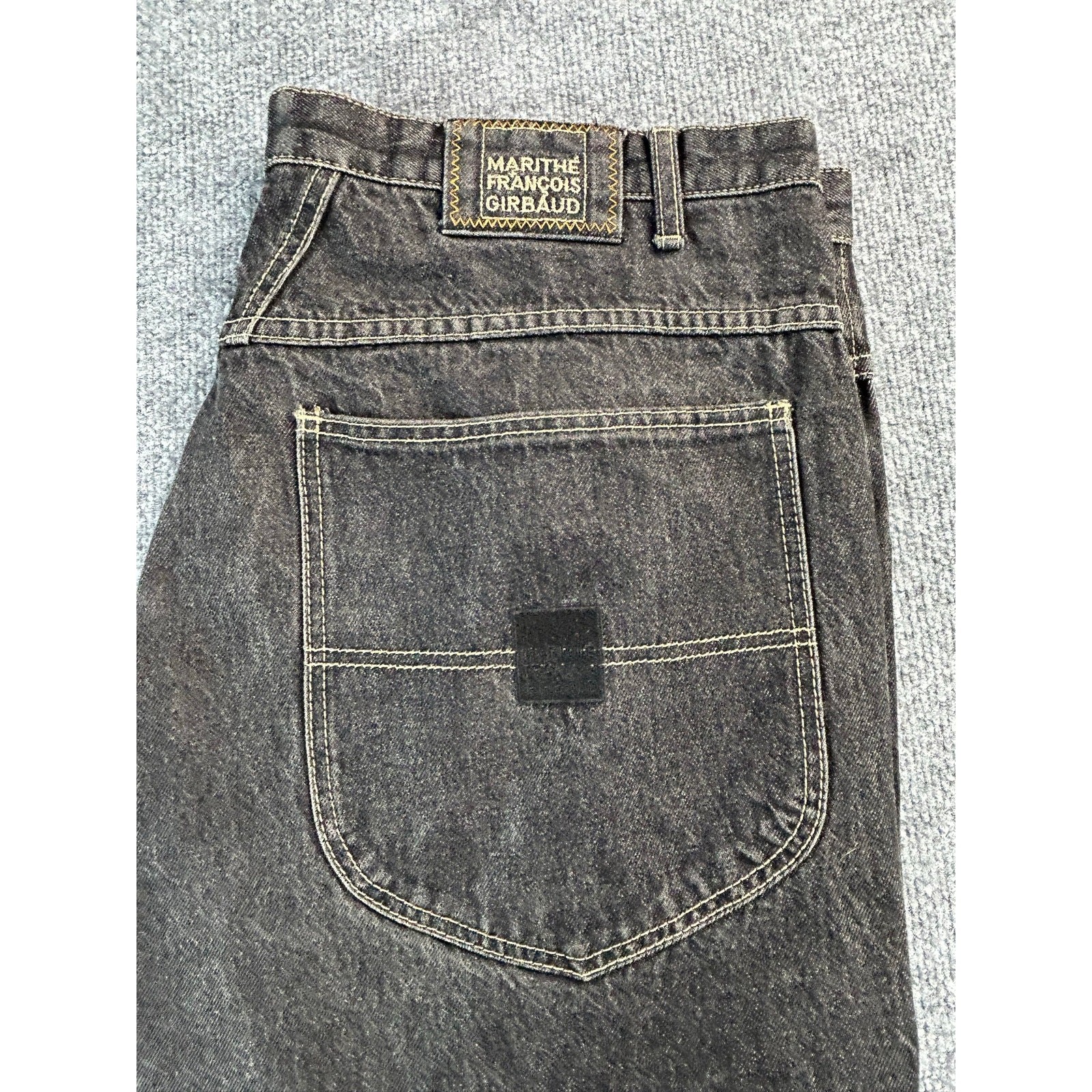 Marlithe Francois Girbaud Jeans Men’s 40 Blk Carpenter Wide Leg Denim Y2K Baggy