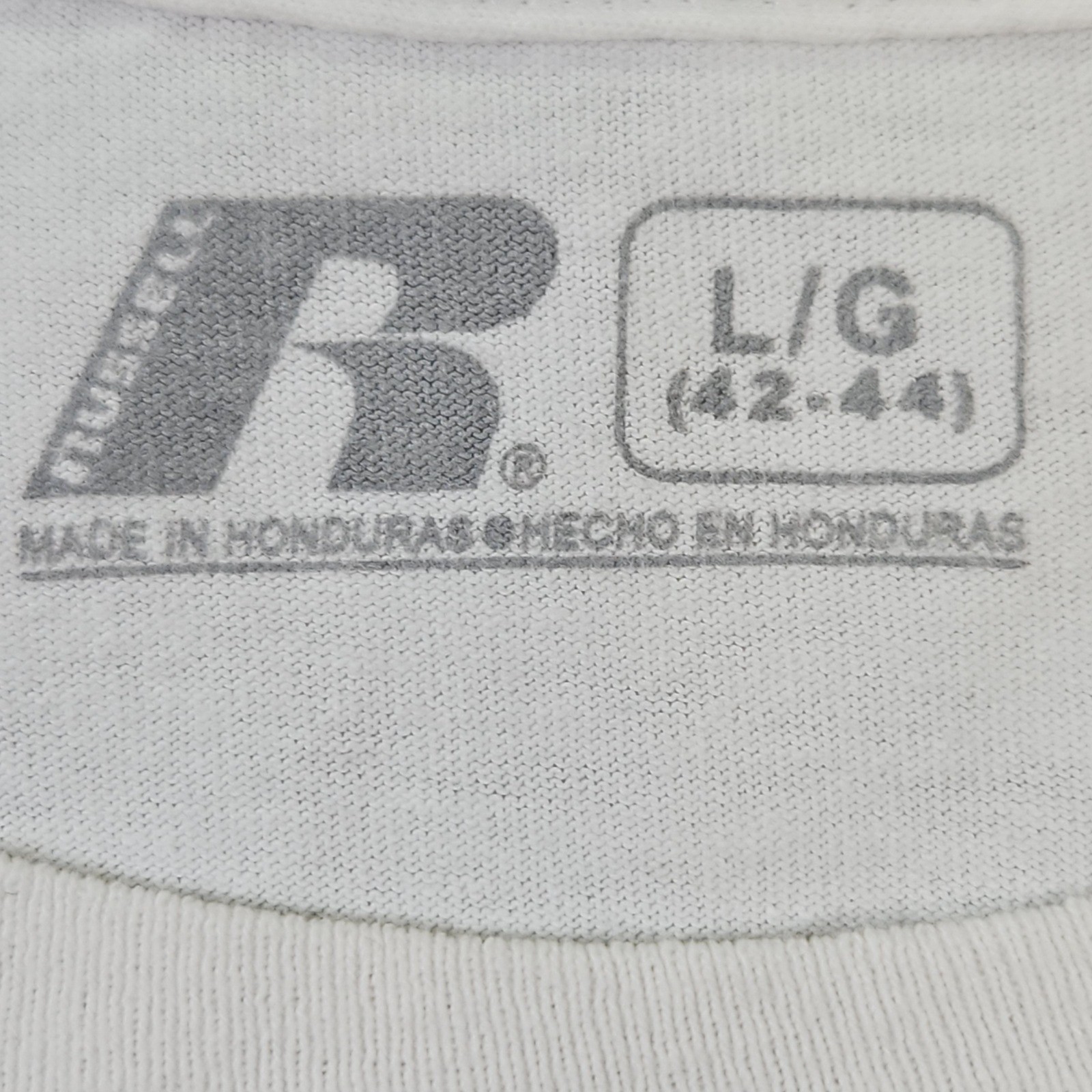 Russell Athletic T-Shirt Men Large White Excellent Texas Longhorns NCAA Graphic